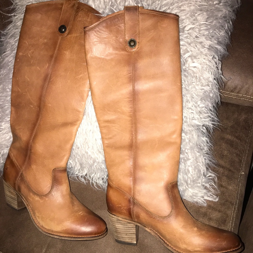 Frye tall leather boots - beautiful condition never worn